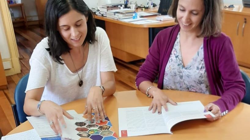 Gisella Morety Robles y Francisca del Valle en el CDBP