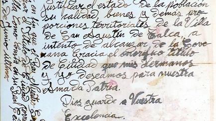 Detalle de la carta de Juan Manuel de la Cruz. Santiago, 21 de Noviembre de 1796