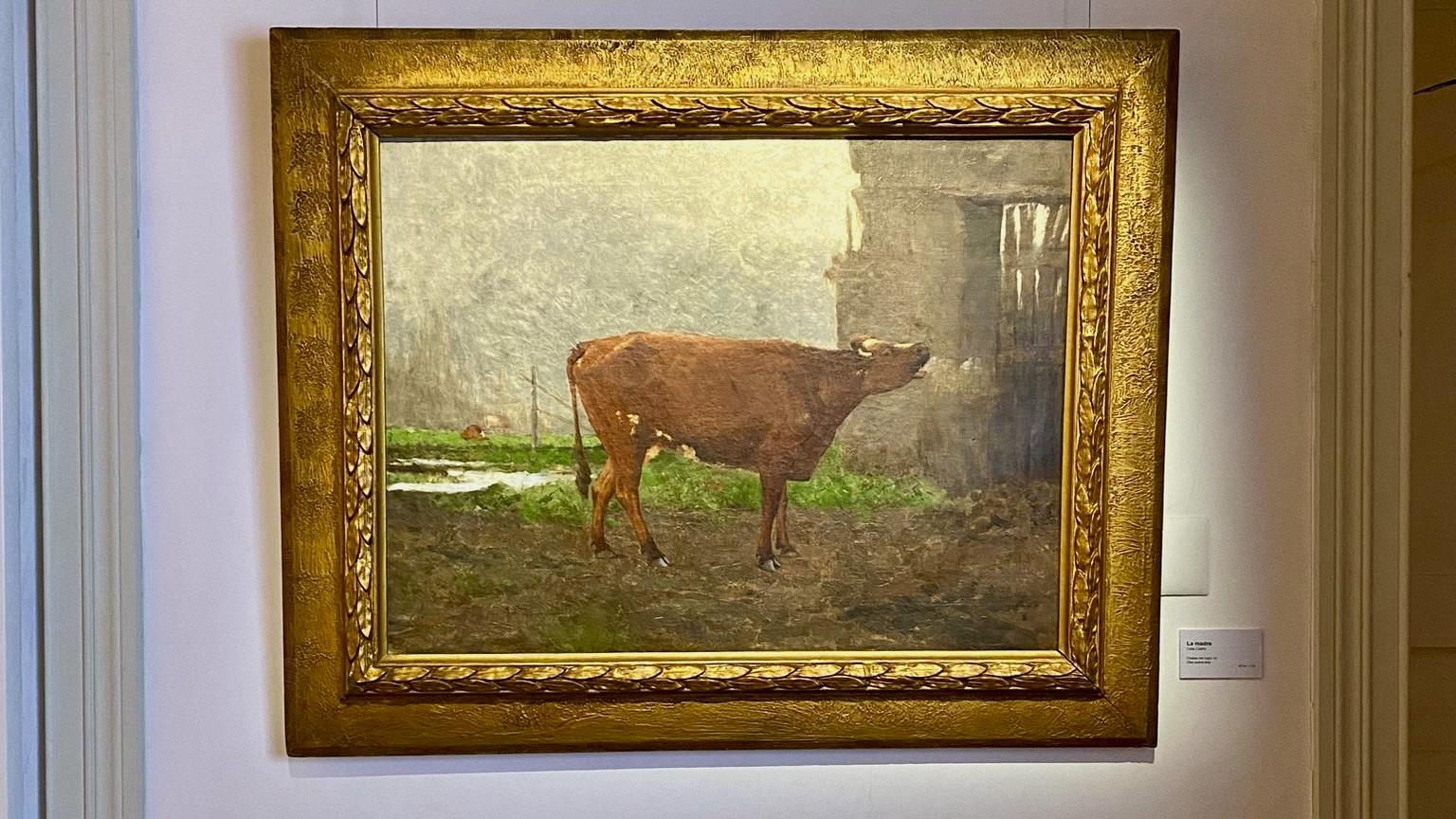 Imagen de la pintura "La madre", de Celia Castro, exhibida en la sala Valle del MOBAT