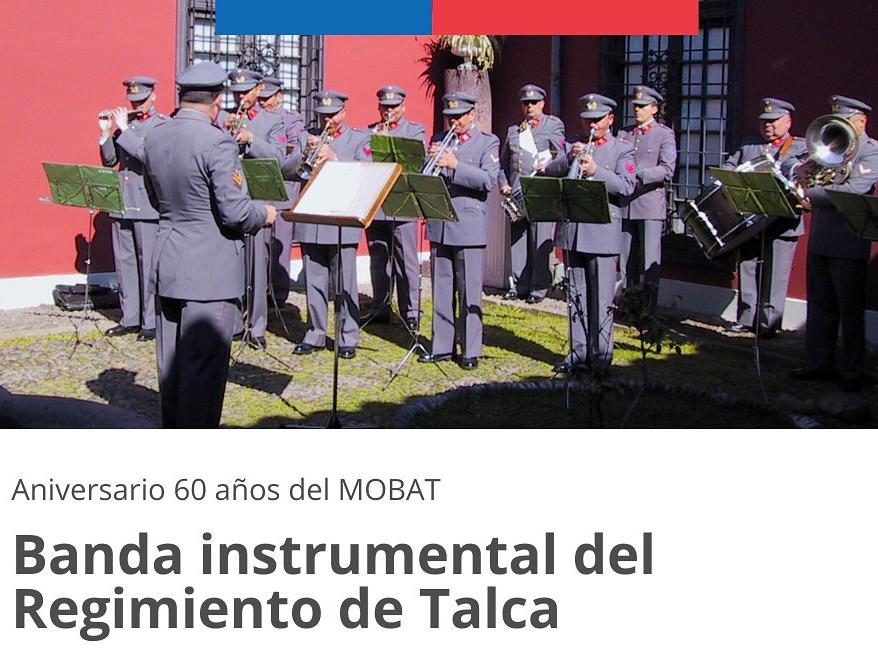 Presentación Banda Instrumental Regimiento N°16 Talca en el MOBAT