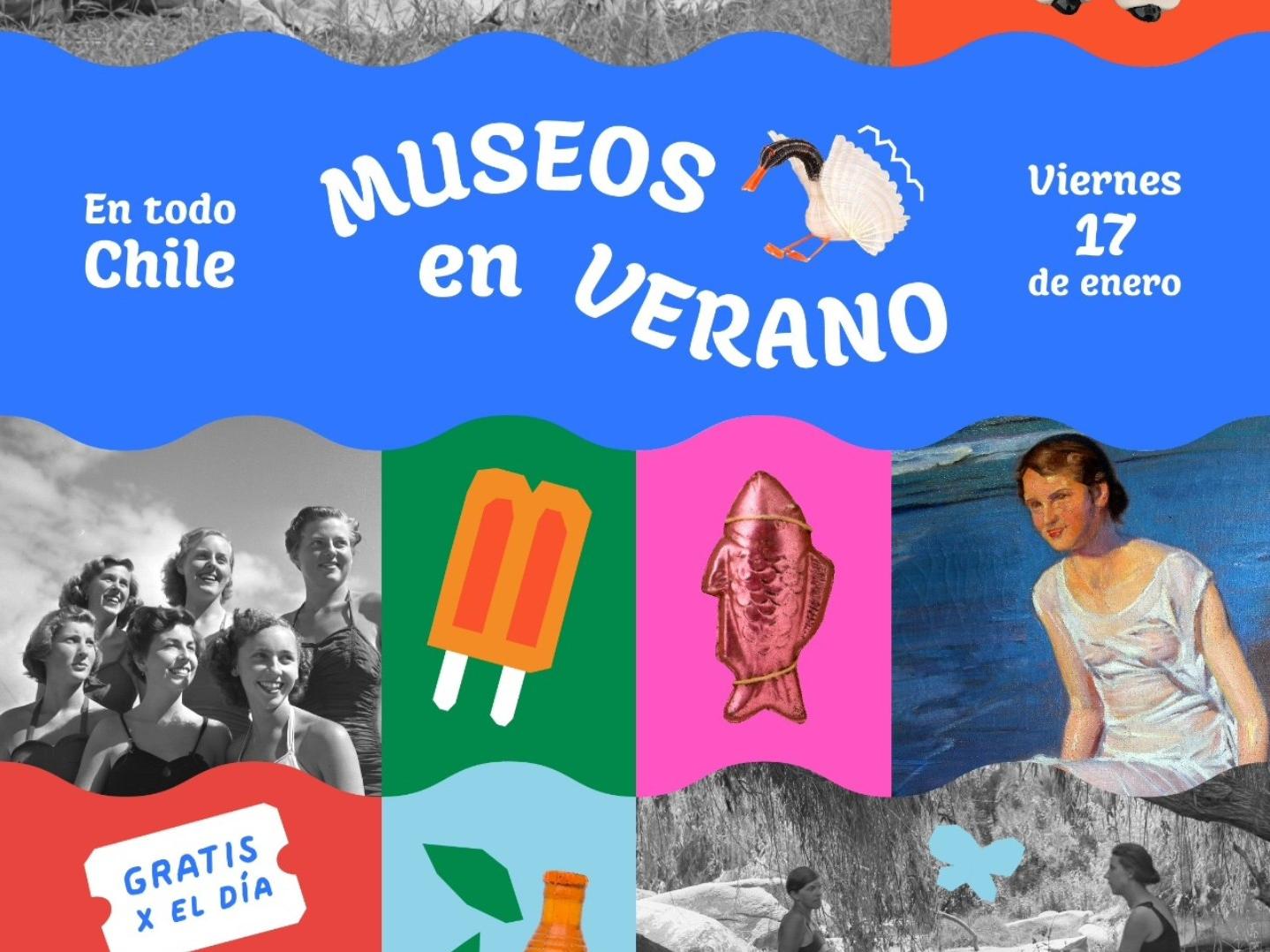 Imagen del afiche oficial de Museos en Verano 2025
