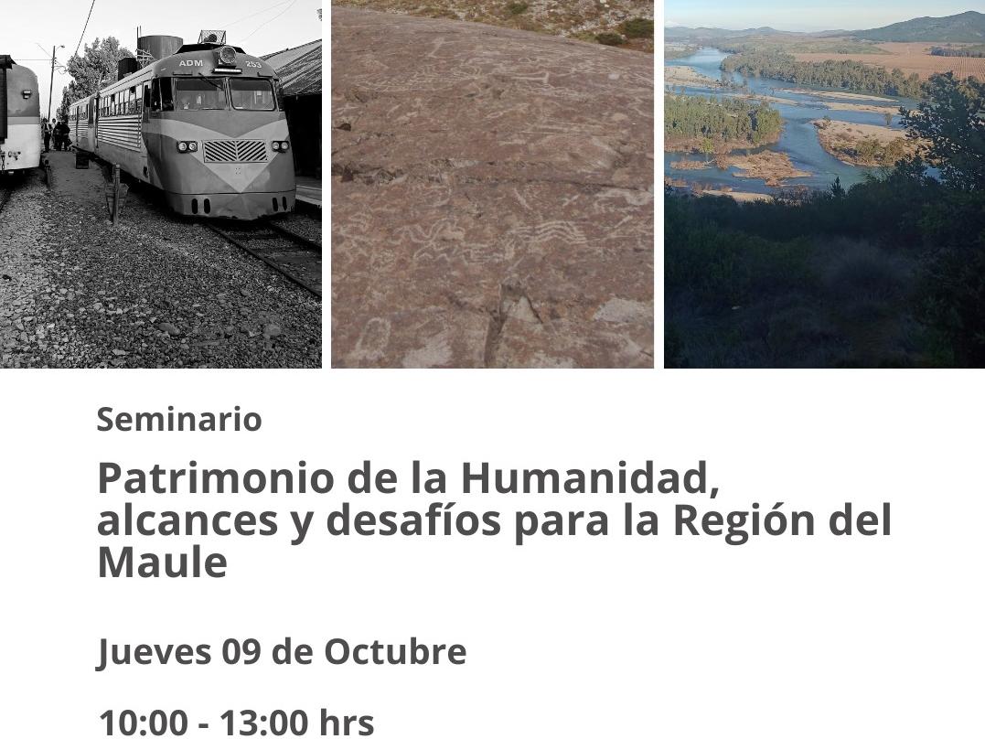 Imágenes de un ferrocarril, piedras talladas y un río que corre entre árboles