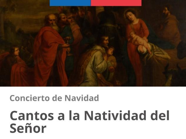 Afiche concierto de navidad. Cantos a la Natividad del Señor