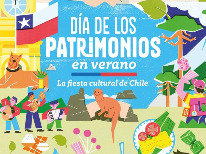 Afiche Día de los Patrimonios en Verano