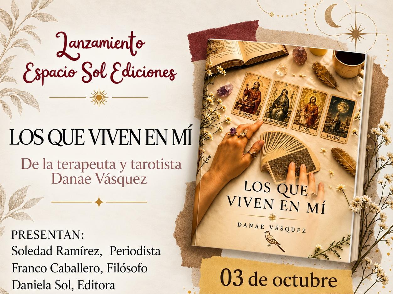 Afice del lanzamiento del libro "Los que viven en mí"