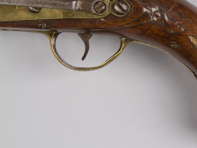 Pistola de chispa (detalle), siglo XIX