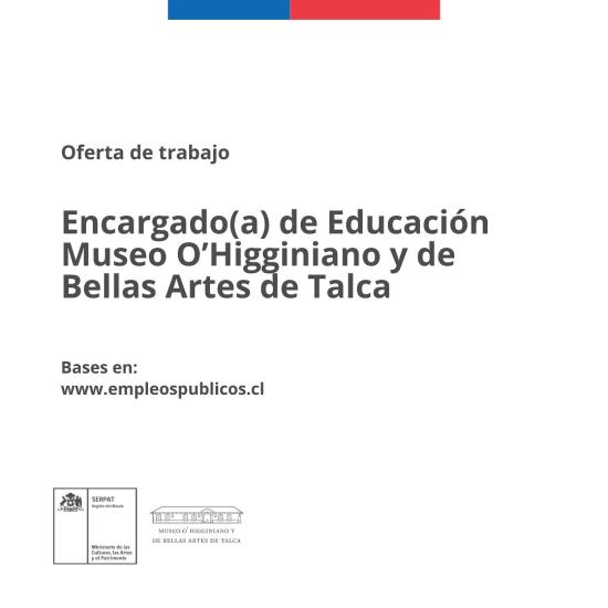 Afiche del llamado a concurso para Encargado de Educación
