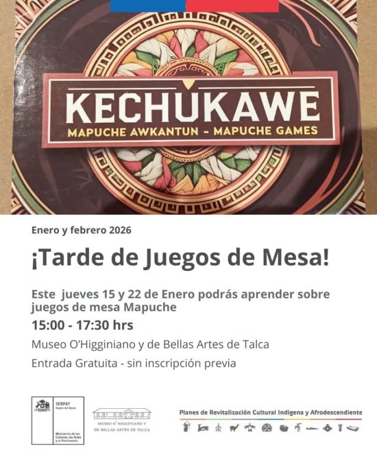 Afiche tarde de juegos de mesa