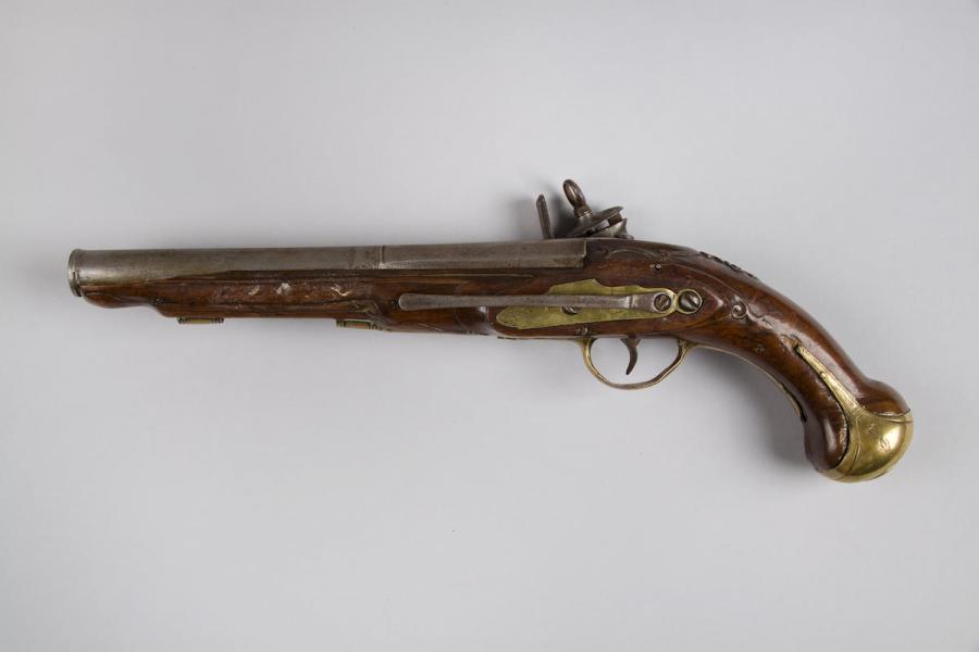 Pistola de chispa, siglo XIX Pistola de chispa, siglo XIX