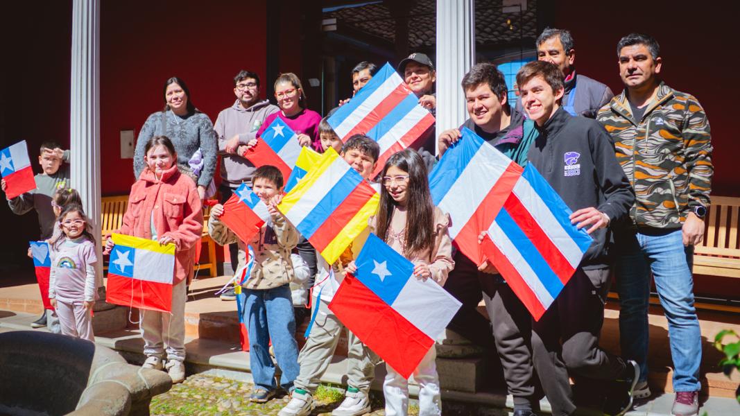 Asistentes al taller de volantín